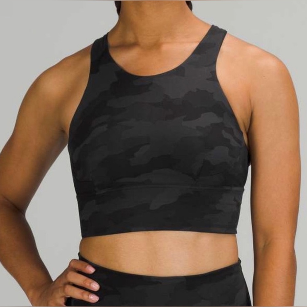 Lululemon Wunder Train Longline Bra Heritage 365 Camo Coal Size 8 C/D - Picture 6 of 7